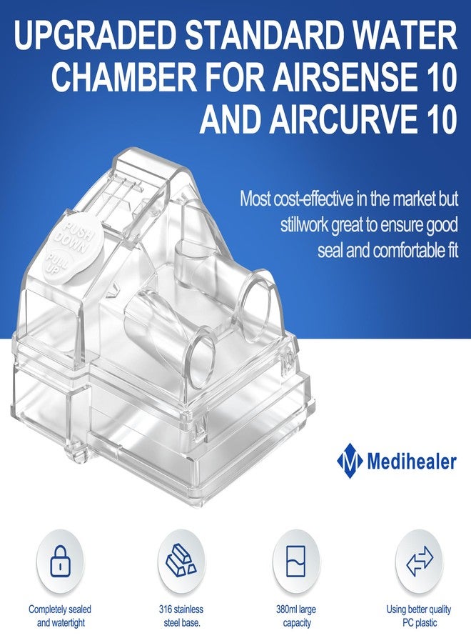 Medihealer 2025 Latest Water Chamber for AirSense 10 and AirCurve 10, FSA HSA Eligible,380ml Upgraded Humidifier Tub for AirSense 10 not AirSense 11,Great-Value CPAP Supplies by Medihealer. - Image 2
